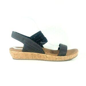 Skechers Luxe Foam Cali Brie Most Wanted Womens Faux Cork Slip On Sandals  - 10M